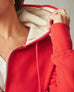 Women's Classic Full Zip Waffle Hood - Salsa